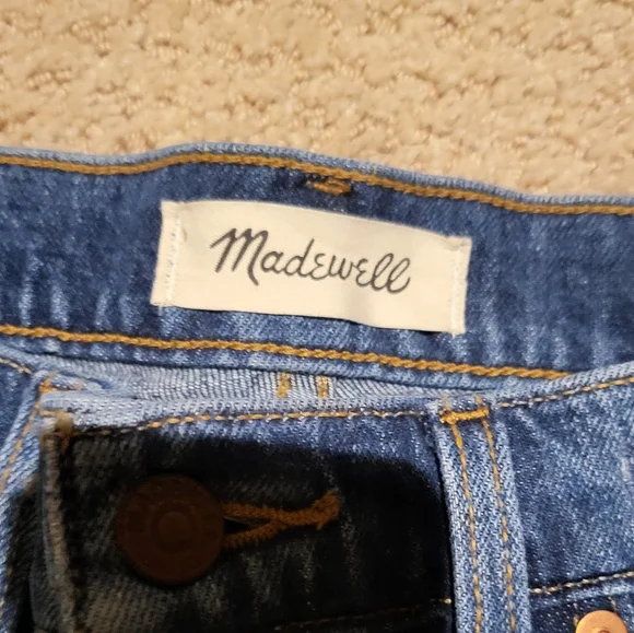 Madewell Cutoff High Rise Denim HIGH RISE Shorts Size 28 EUC - Picture 5 of 11